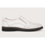 Pantofi barbati casual de vara cu perforatii - Corsa Piele Naturala Alb GKR506A